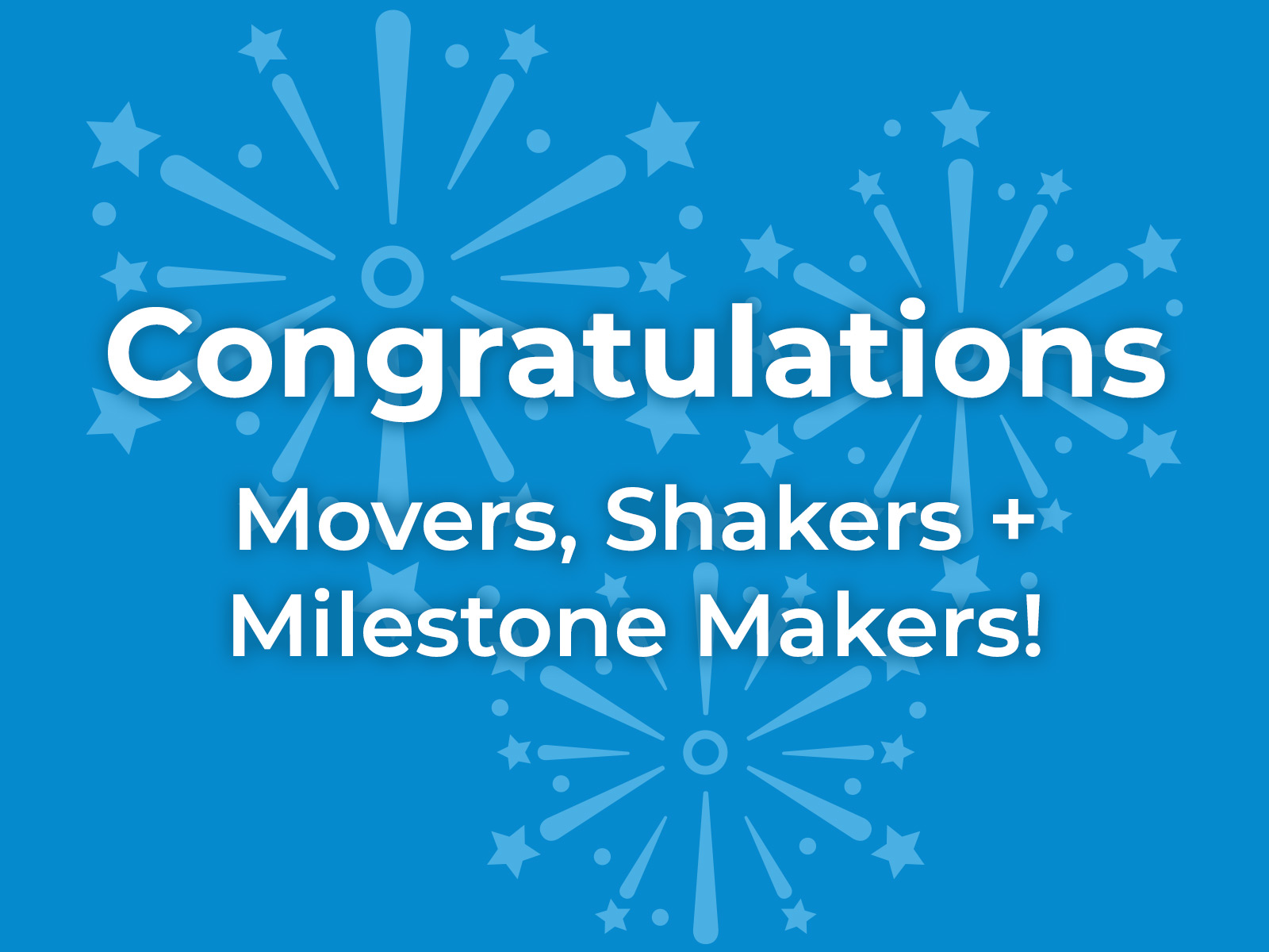Congratulating our team members